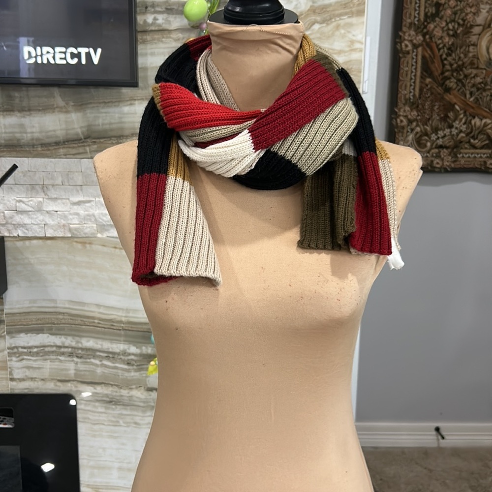 Patchwork Color Block Scarf - image 4